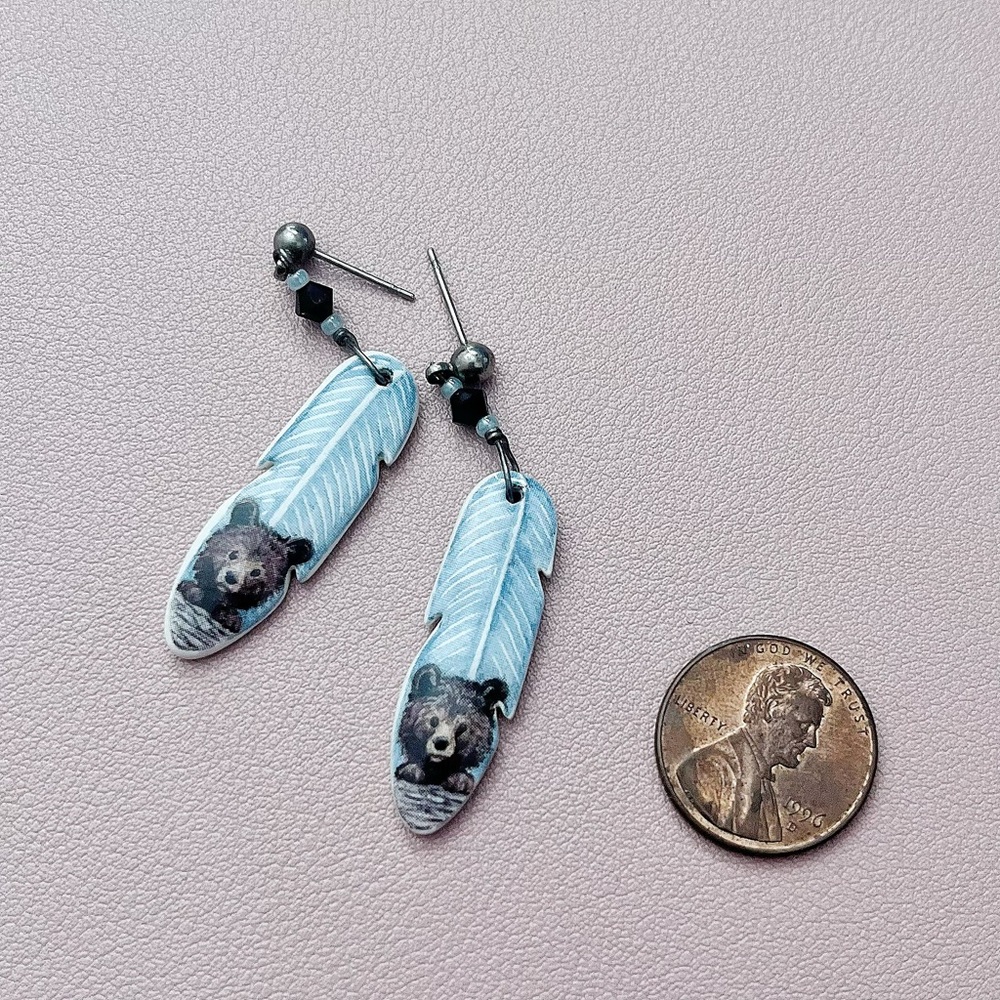 Brown Bear Earrings